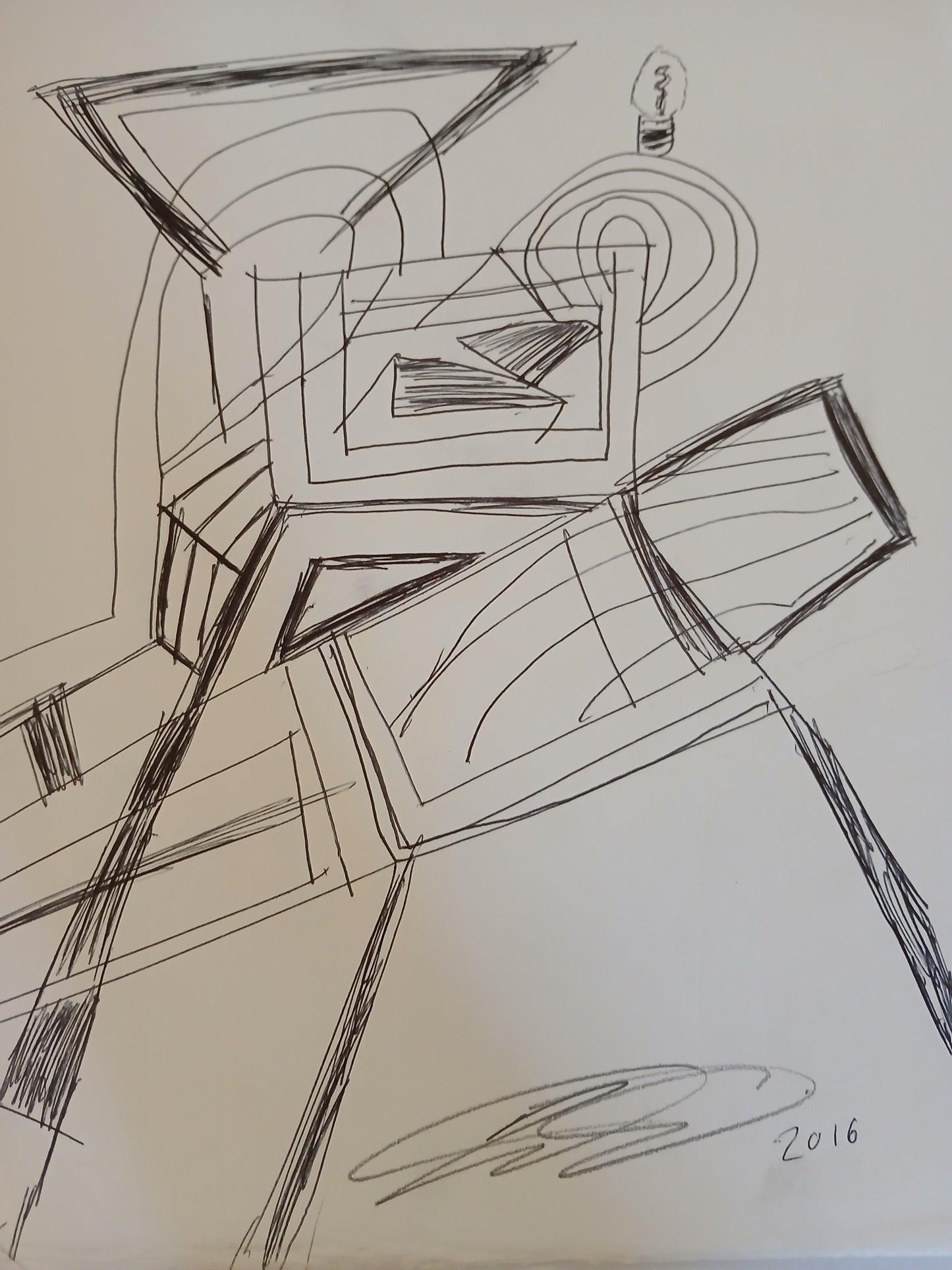 A Digital Product of an Innovative Pen Drawing made in 2016 by Joseph Evaldi