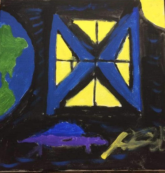 Digital Product of a Painting by Joseph Evaldi in 2016 "Earth from the Outside"