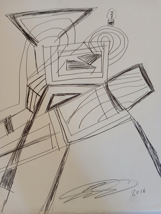 A Digital Product of an Innovative Pen Drawing made in 2016 by Joseph Evaldi