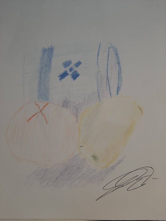 Colorful Fruit and Can Drawing made in the early 2010s by Joseph Evaldi