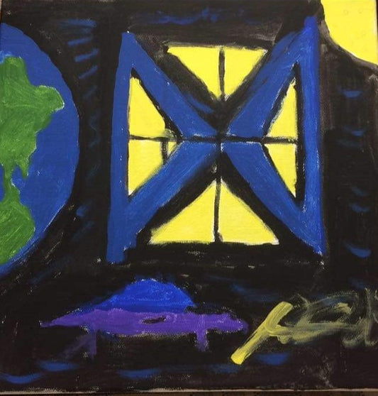 Digital Product of a Painting by Joseph Evaldi in 2016 "Earth from the Outside"