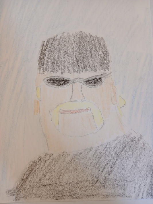 "Fan Art" of Hollywood Hulk Hogan made by Joseph Evaldi in 2022