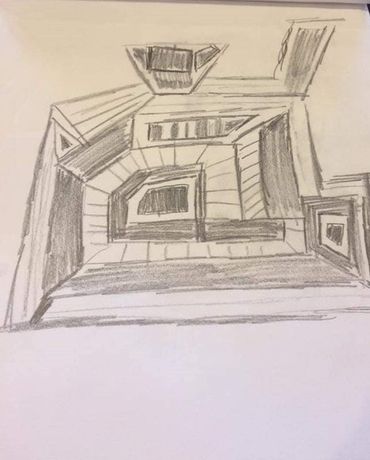 Digital Product of an "Optical Illusion Drawing" Originally made in 2016 by Joseph Evaldi
