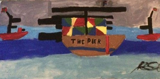 Digital Product of "The Pier" by Joseph Evaldi. Originally Made in 2016. Was Originally made of Acrylic Oil.